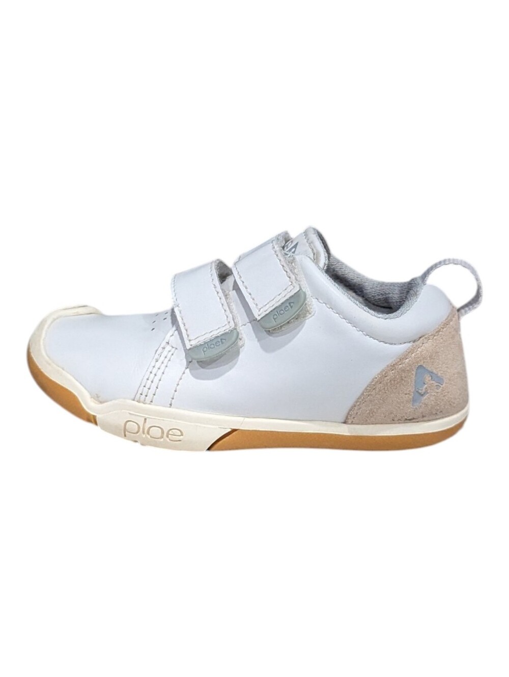 Plae Kids Roan Sneaker White Leather Velcro Adjustable Boy Girl Toddler Size 9.5